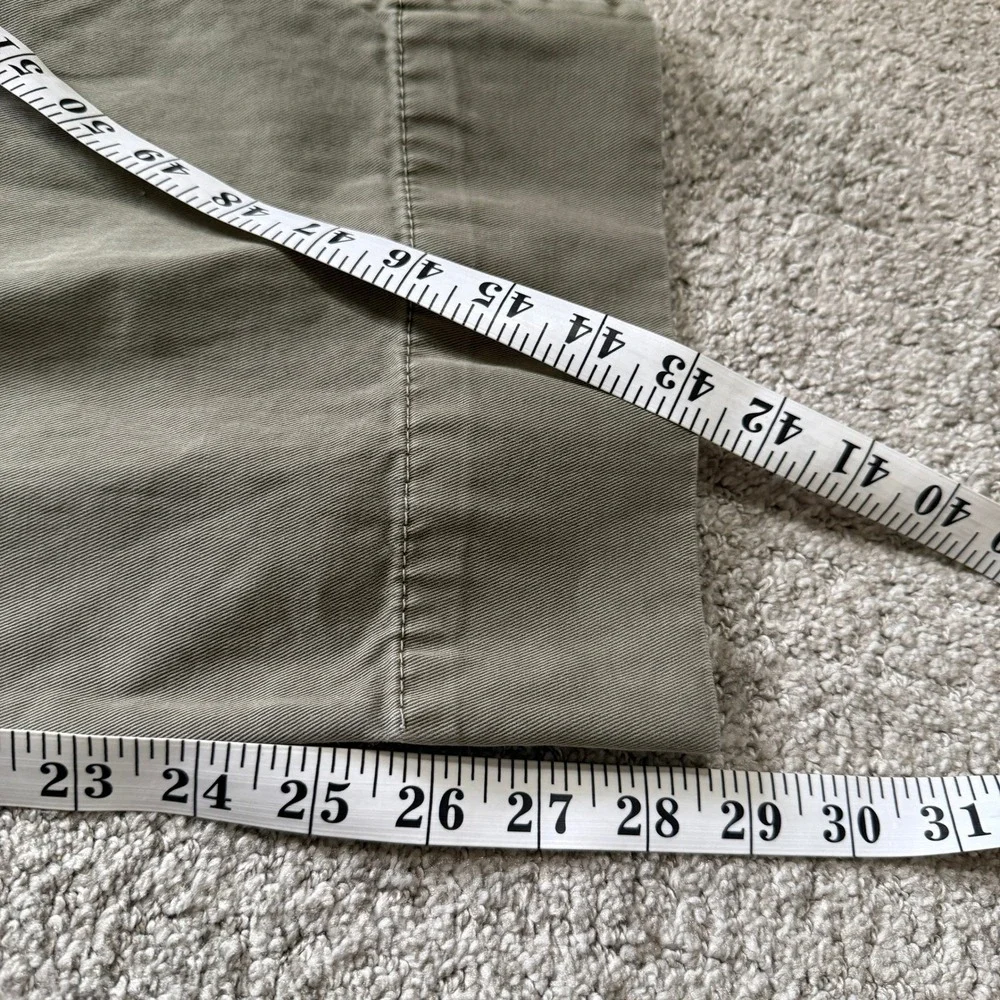 Velvet by Jenny Graham Olive Green Wide Leg Utility Pants Cotton Size 4 Gorpcore